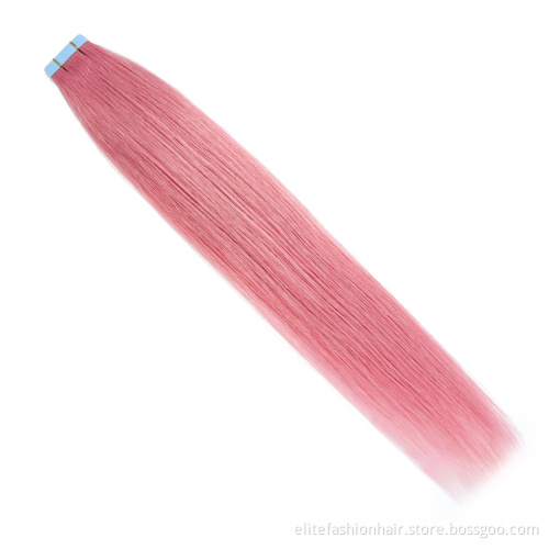 European Double Drawn Russian Human Hair Tape Hair Extension, High Quality Natural Remy Tape In Hair Extension